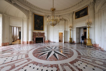 France, Yvelines, Chateau de Versailles, listed as World Heritage by UNESCO, the Grand Trianon, Round Drawing room