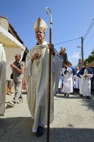 France, Haute Corse, Niolu (Niolo) region, Casamaccioli, la Santa di Niolu religious festivity to celebrate the Nativity of the Virgin, the Bishop must be present