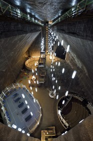 Romania, Transylvania, Cluj region, Turda, former Turda salt mine whose exploitation began in Roman times transformed into a leisure center and health