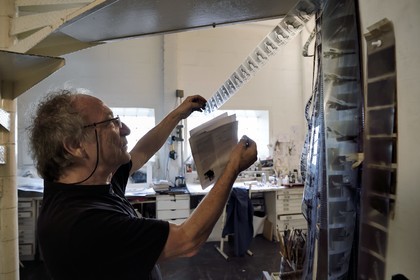 France, Ivry sur Seine, the artist Ernest Pignon-Ernest in his studio