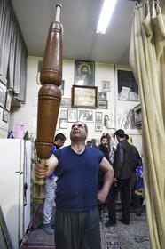 Iran, Isfahan Province, Isfahan, home of force (Zurkhaneh) where traditional Iranian national sport called Varzesh-e Pahlavani (Pahlevani and zoorkhaneh rituals) is practiced