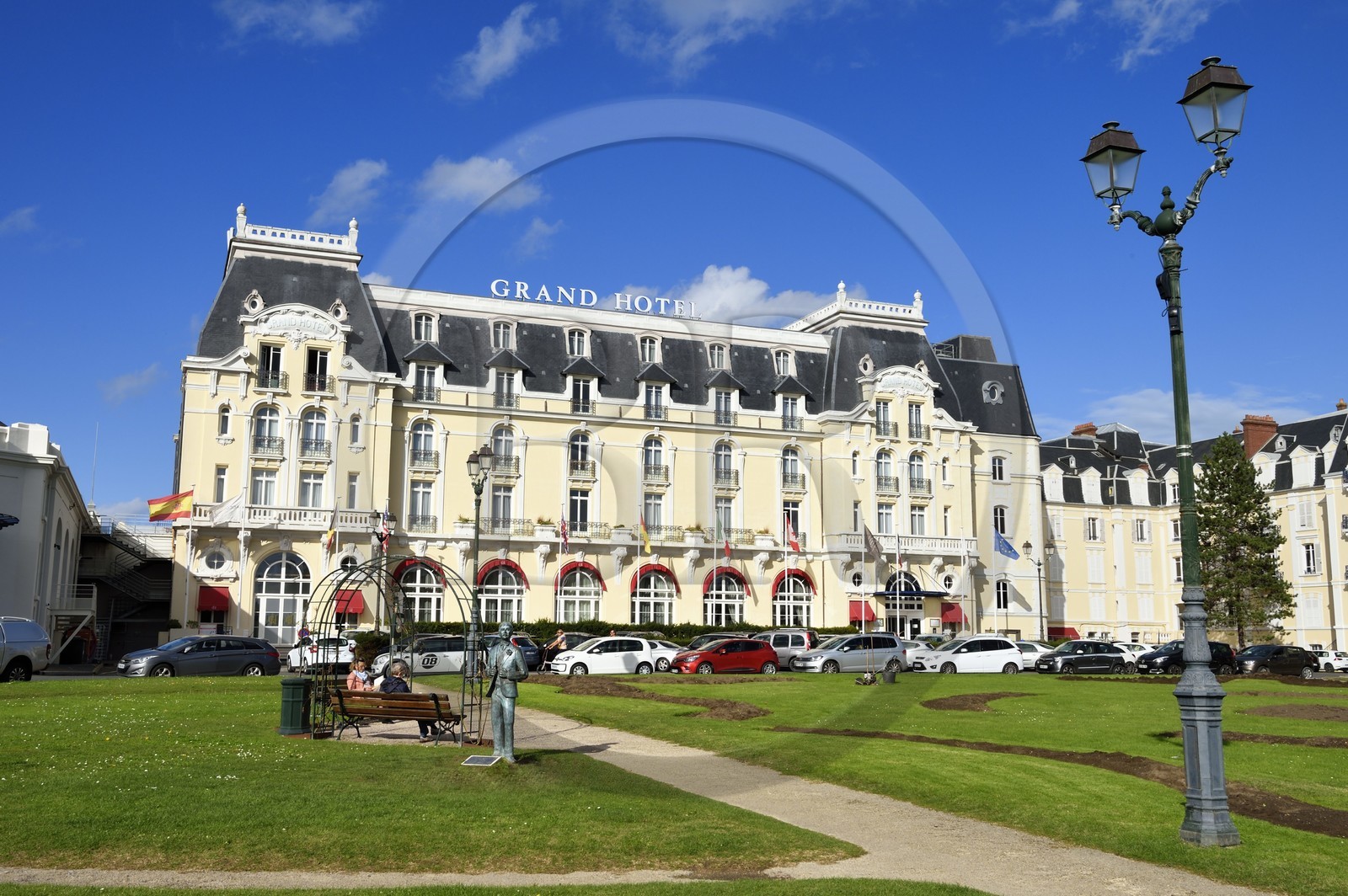 France, Calvados (14), Pays d'Auge, la côte Fleurie, Cabourg, le Grand Hotel, Marcel Proust y séjourna chaque été de 1907 à 1914 France, Calvados (14), Pays d'Auge, la côte Fleurie, Cabourg, le Grand Hotel, Marcel Proust y séjourna chaque été de 1907 à 1914