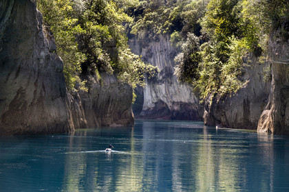 Var on the Left Bank and Alpes de Haute Provence on the Right Bank, Parc Naturel Regional du Verdon, Basses Gorges du Verdon downstream of Lake St. Croix, gorges de Baudinard