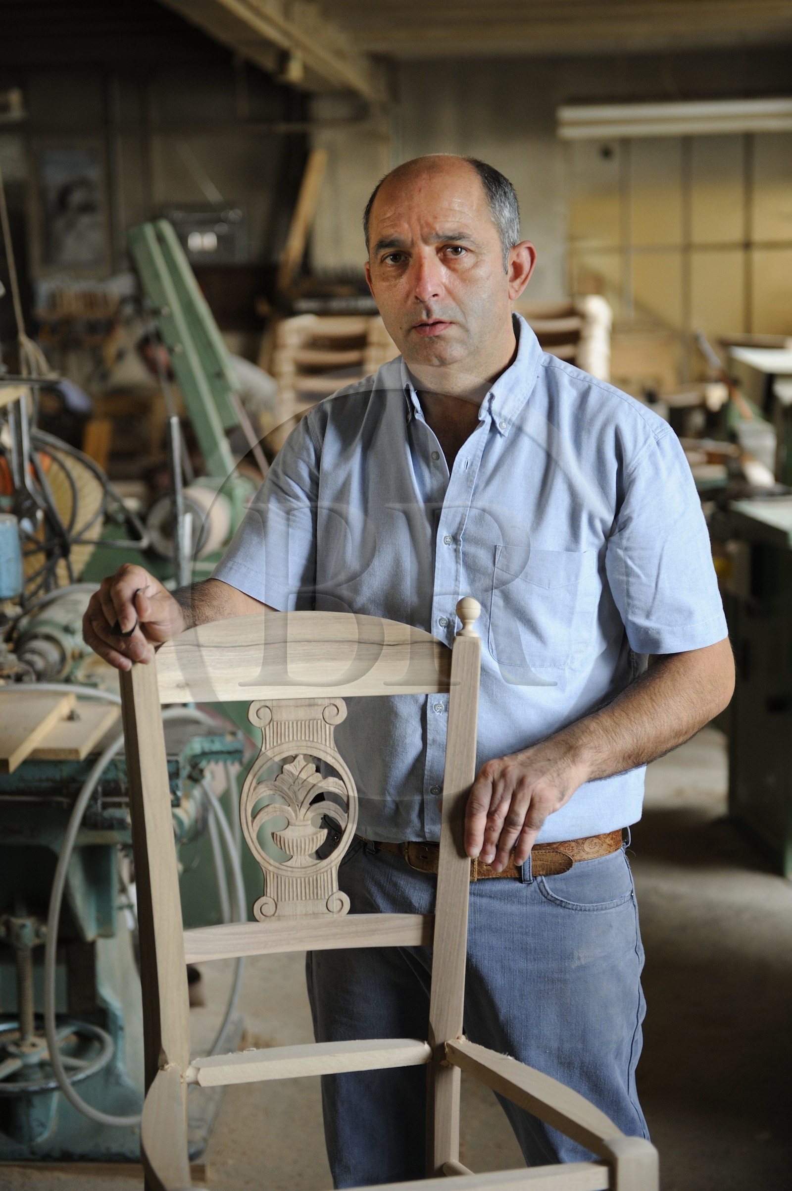 France, Saône et Loire (71), Rancy, le maître chaisier José Caetano