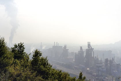 France, Moselle, Fensch Valley, Hayange, steel mill, the last Blast furnaces (known as of Florange) of ArcelorMittal