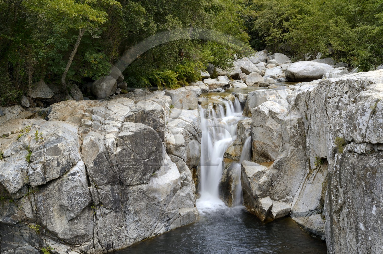 France, Corse-du-Sud (2A), région de Sartène, la rivière Rizzanèse au Ponte Vecchiu de Zoza France, Corse-du-Sud (2A), région de Sartène, la rivière Rizzanèse au Ponte Vecchiu de Zoza