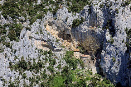 France, Pyrénées-Orientales (66), les gorges de Galamus, l'ermitage Saint-Antoine de Galamus