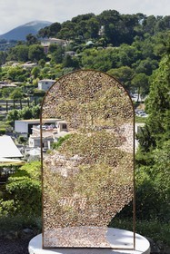 France, Alpes-Maritimes, Saint Paul de Vence, International Biennale of Saint-Paul de Vence, Snail shells, steel, copper (2021) by Pierre-Alexandre Savriacouty
