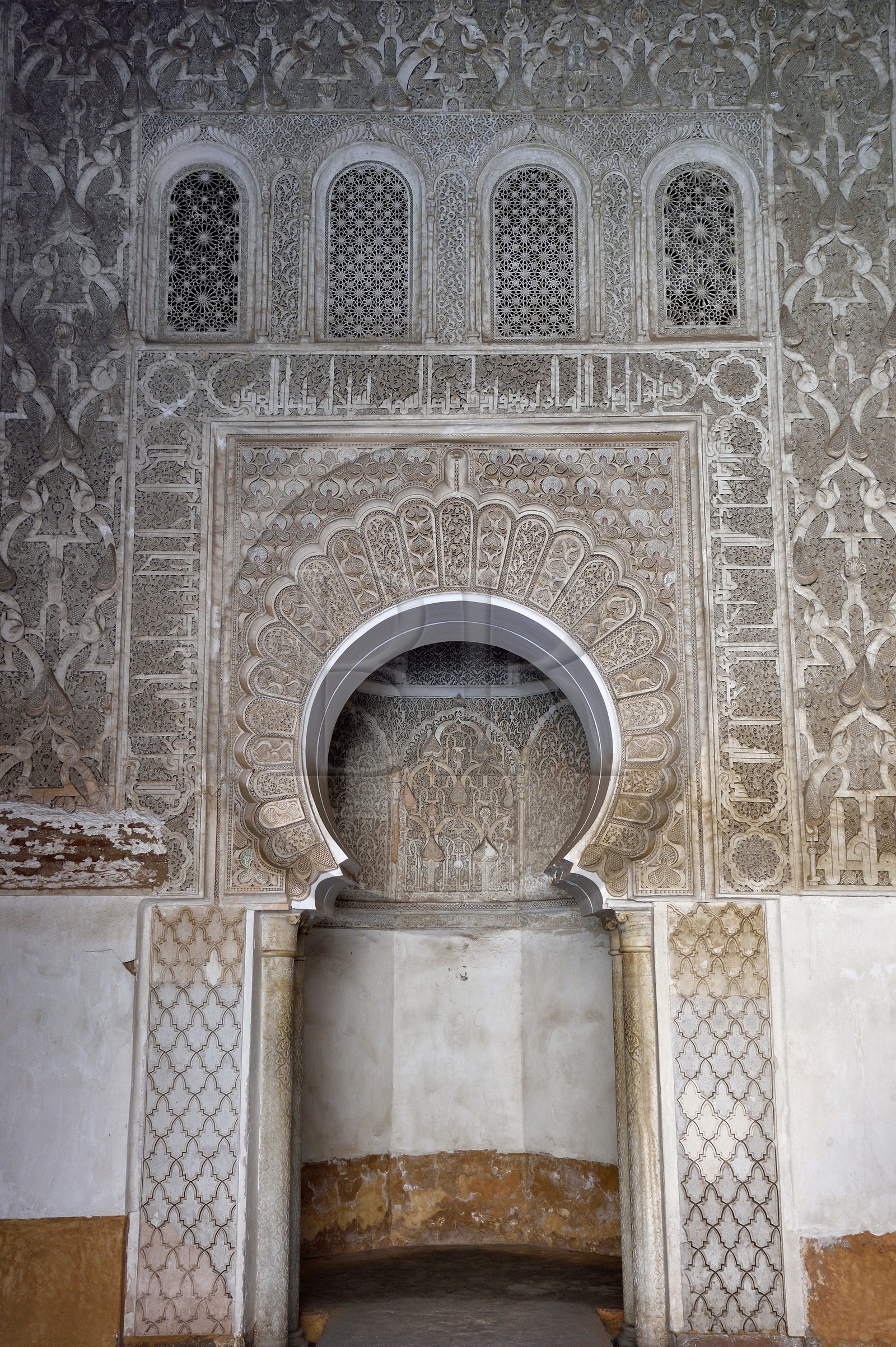 Maroc, Haut-Atlas, Marrakech, ville impériale, Médina classée Patrimoine Mondial de l'UNESCO, la Medersa Ali Ben Youssef (école coranique)