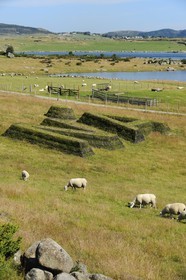 Norvège, Rogaland, région de Stavanger, Land Art sur l'île de Bru (Stavanger 2008), Now (NA) de Barbro Raen Thomassen