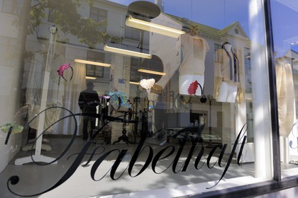 Iceland, Reykjavik, storefront on the main shopping street Laugavegur