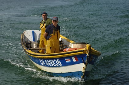 France, Manche, Iles Chausey, fishermen