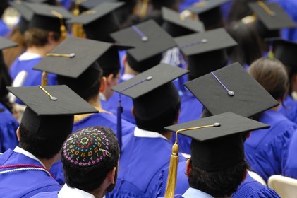 United States, New York, Manhattan, graduations de New York University (NYU) at Washington square