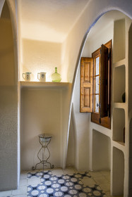 Spain, Catalonia, Barcelona, Eixample district, Passeig de Gracia, Casa Batllo by Catalan modernist architect Antoni Gaudi, UNESCO World Heritage site, utility room under the attic