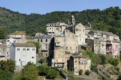 France, Haute Corse, Casinca region in Castagniccia, perched village of Vescovato
