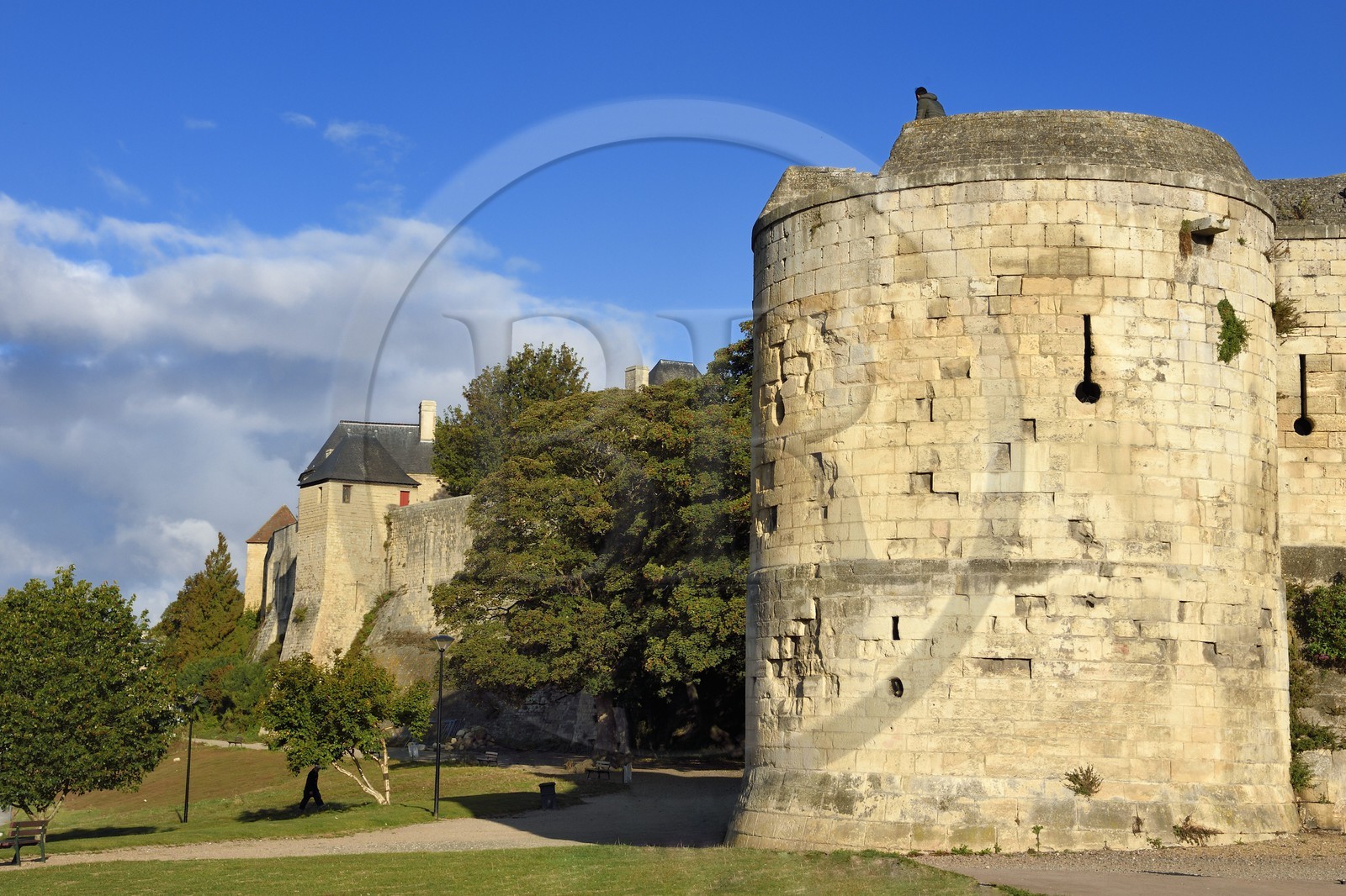 France, Calvados, Caen, the ducal castle of William the Conqueror, the rue de la Geole ramparts