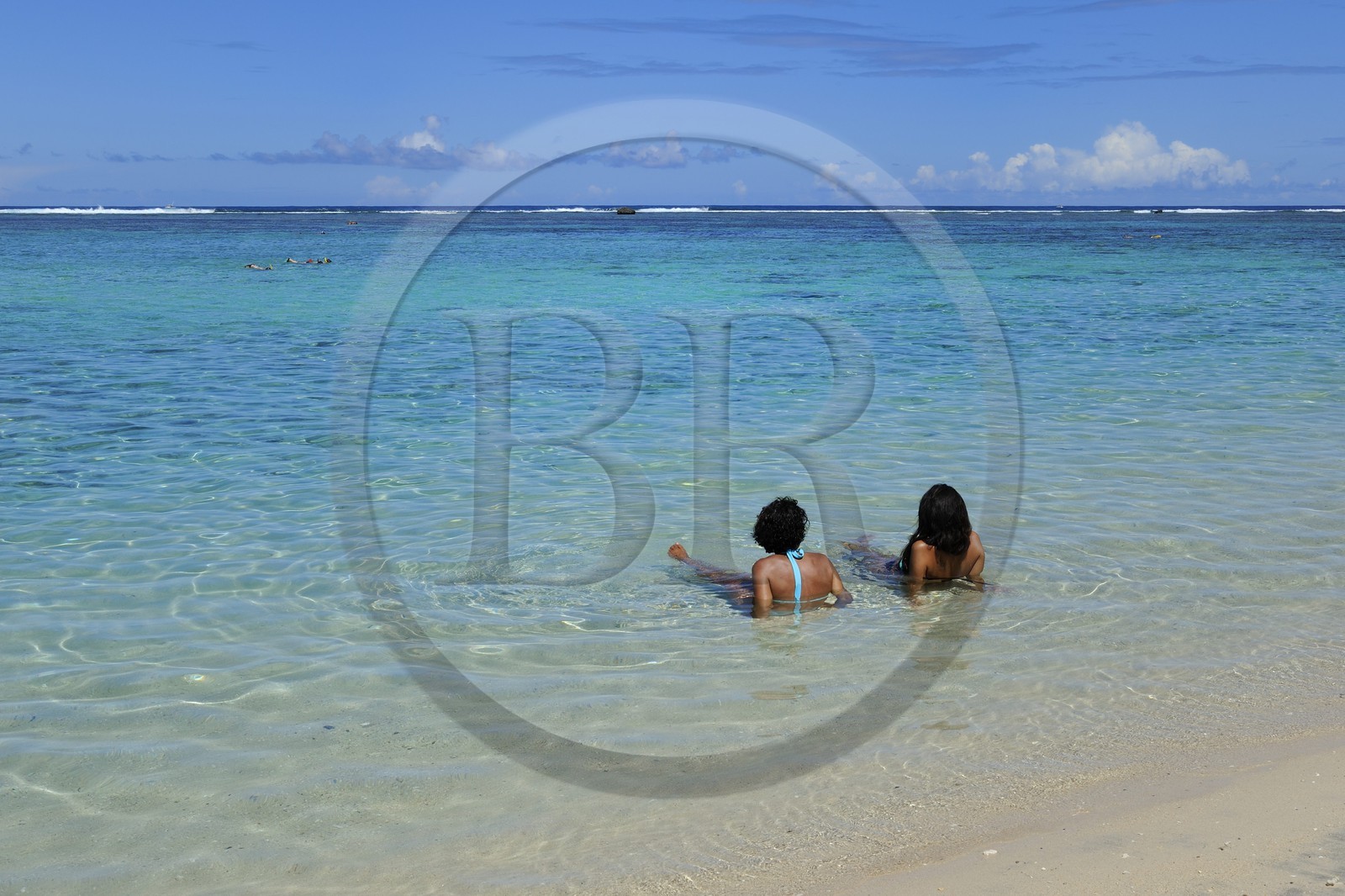 France, Reunion Island (French overseas department), West Coast, Saint Gilles les Bains lagoon beach at Ermitage les Bains