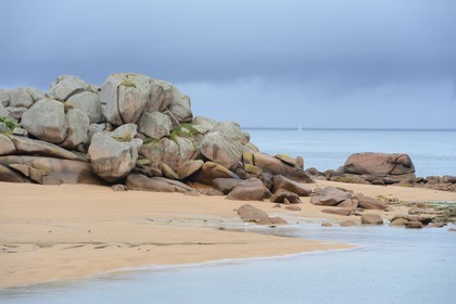 France, Côtes-d'Armor (22), Côte de Granit Rose, Trégastel, l'Ile Renote