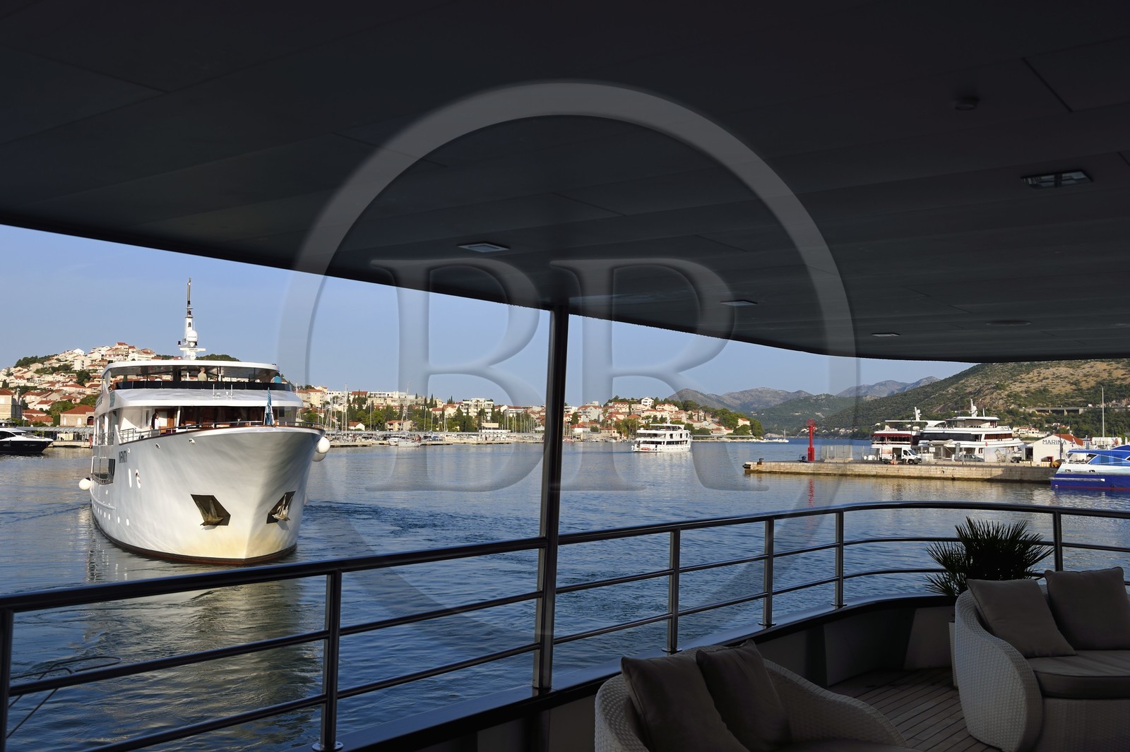 Croatia, Dalmatia, Dubrovnik, cruise ships in the port of Gruz