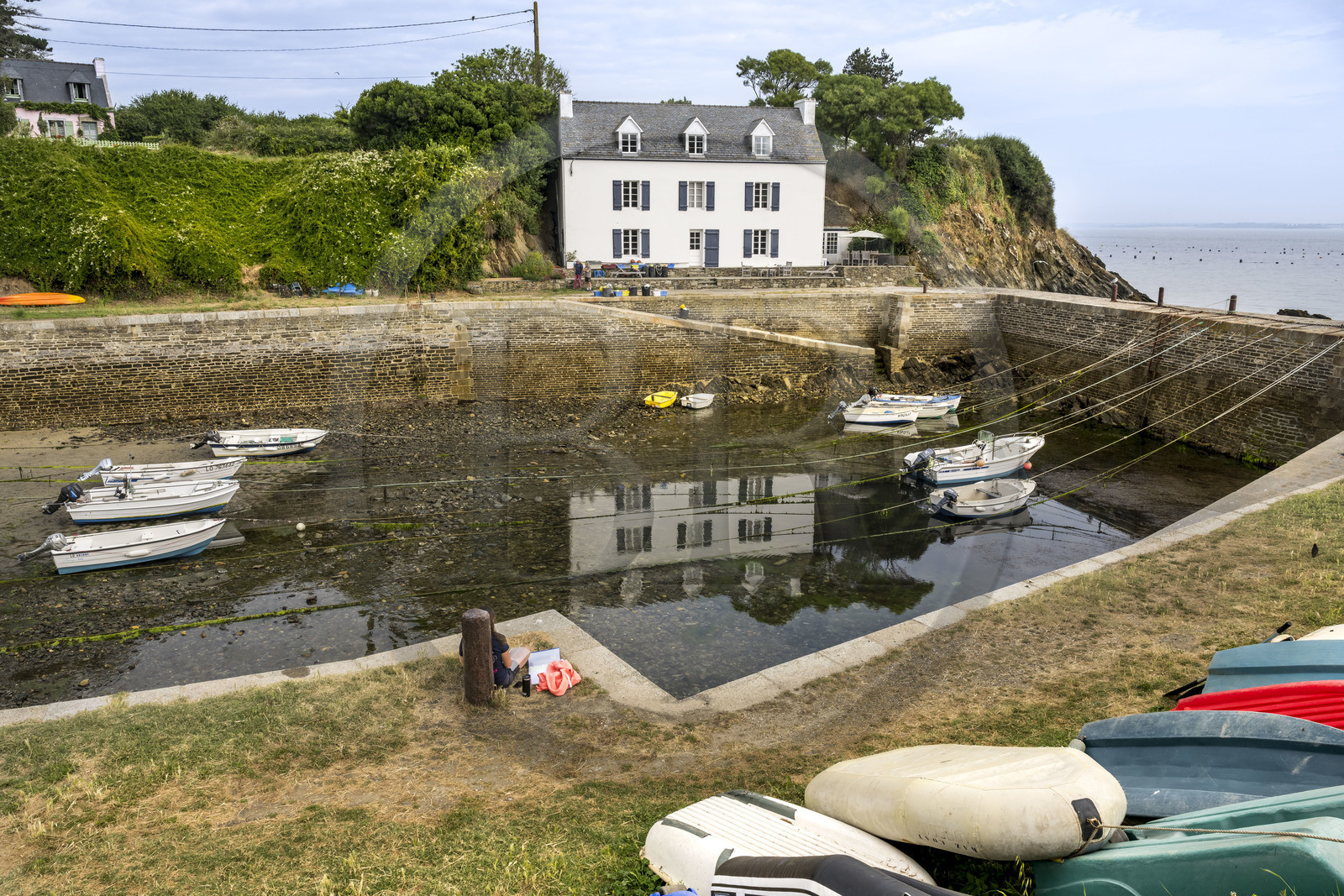 France, Morbihan (56), Ile de Groix, le petit Port Lay