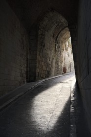 France, Indre et Loire (37), Vallée de la Loire classée Patrimoine mondial de l'UNESCO, château d'Amboise, la rampe d'accès