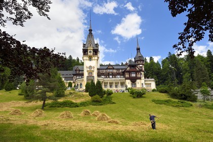 Roumanie, Valachie, Sinaia, château de Peles ancienne résidence royale édifiée de 1875 à 1883 pour le roi Carol Ier de Roumanie