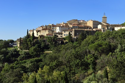 France, Var (83), Presqu'Ile de Saint-Tropez, le village perché de Ramatuelle