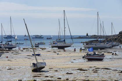 France, Finistère (29), Ile-de-Batz, plage de Pors An Iliz