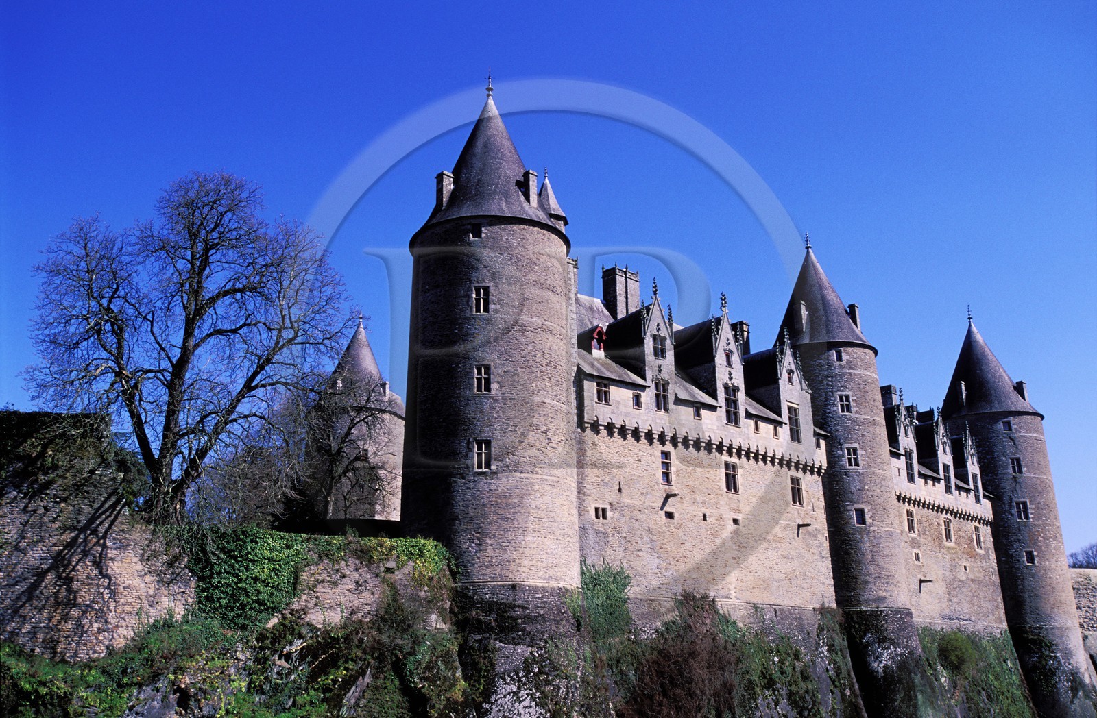 France, Morbihan (56), Josselin, le château féodal (16ème siècle)