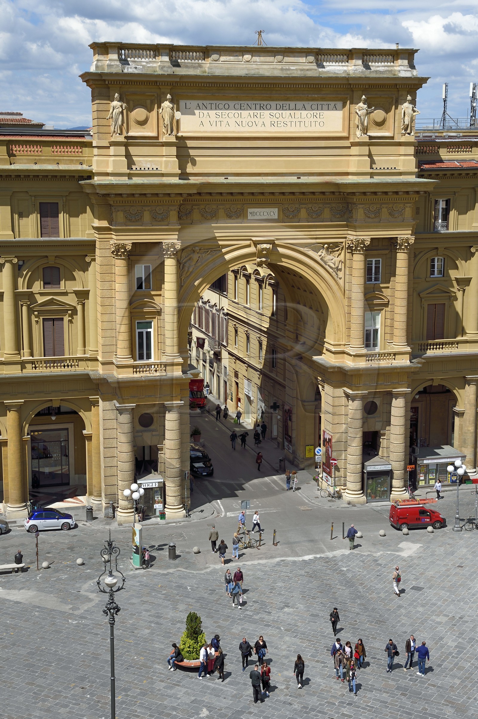 Italie, Toscane, Florence, centre historique classé Patrimoine Mondial de l'UNESCO, piazza della repubblica