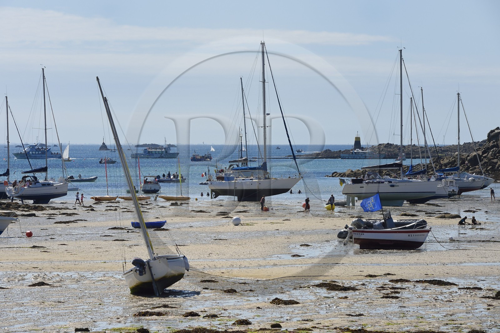 France, Finistère (29), Ile-de-Batz, plage de Pors An Iliz
