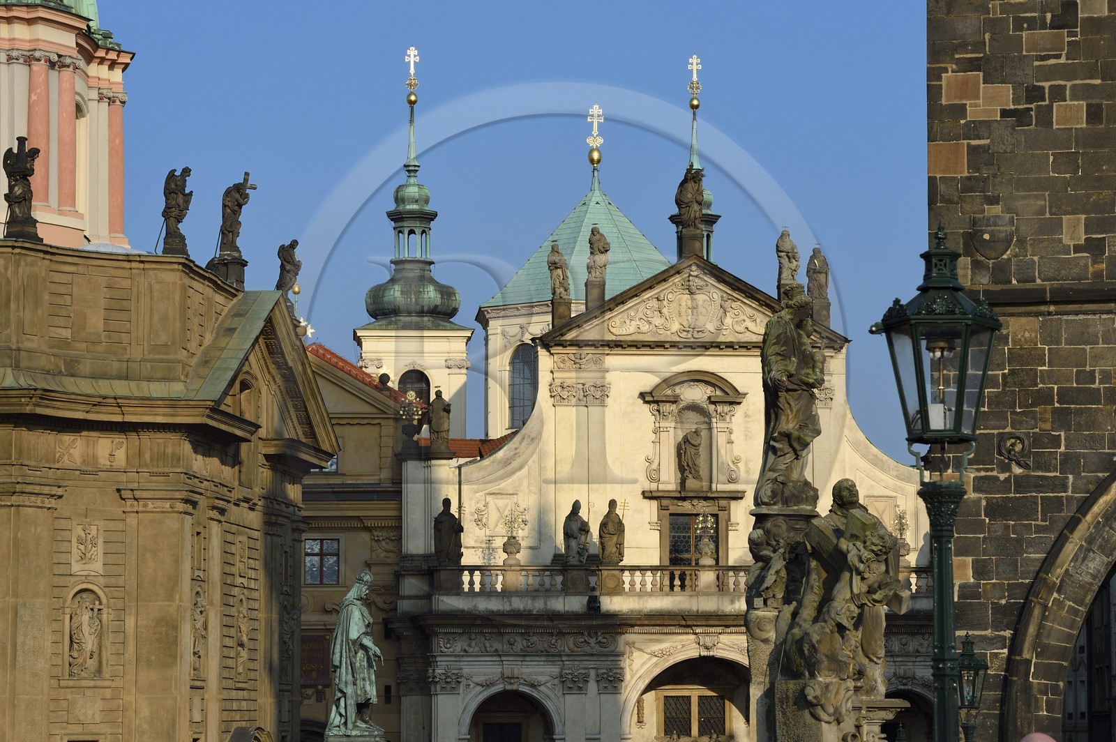 République Tchèque, Prague, centre historique classé Patrimoine Mondial de l'UNESCO, la vieille ville (Stare Mesto), église Baroque Saint-Sauveur du Clementinum