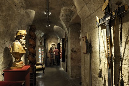 France, Herault, Pezenas, old city, collegiate church Saint-Jean, Sacred Art exhibition