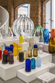 France, Moselle, Meisenthal, the shop of the Centre international d'Art verrier (CIAV) (international glass centre)