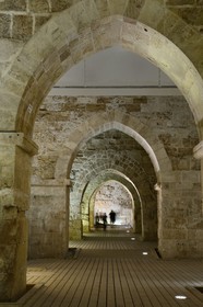 Israel, North district, Galilee, Acre (Akko), old town, listed as World Heritage by UNESCO, the Hospitaller fortress, northern hall