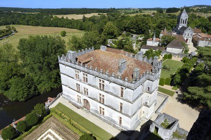 France, Dordogne (24), Périgord Vert, Bourdeilles, chateau de Bourdeilles, le chateau du XVe siècle dit Pavillon Renaissance