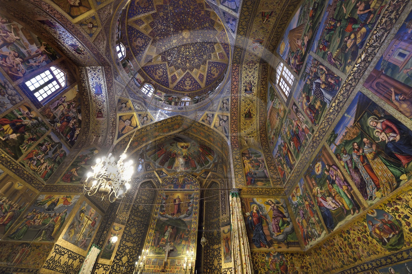Iran, province d'Ispahan, Ispahan, quartier arménien de la Nouvelle-Djoulfa (Nor Djoura), la Cathédrale Vank plus connue sous le nom de Cathédrale Saint-Sauveur Iran, province d'Ispahan, Ispahan, quartier arménien de la Nouvelle-Djoulfa (Nor Djoura), la Cathédrale Vank plus connue sous le nom de Cathédrale Saint-Sauveur