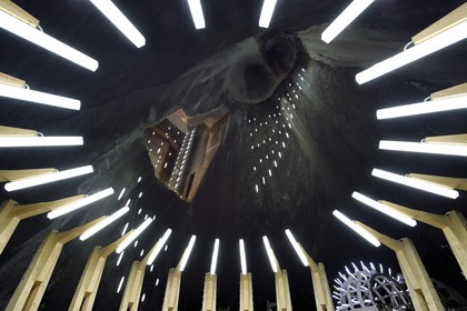 Romania, Transylvania, Cluj region, Turda, former Turda salt mine whose exploitation began in Roman times transformed into a leisure center and health