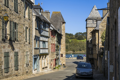 France, Côtes-d'Armor, Tréguier, facade of a half-timbered house typical of Tregor county down in rue Ernest Renan