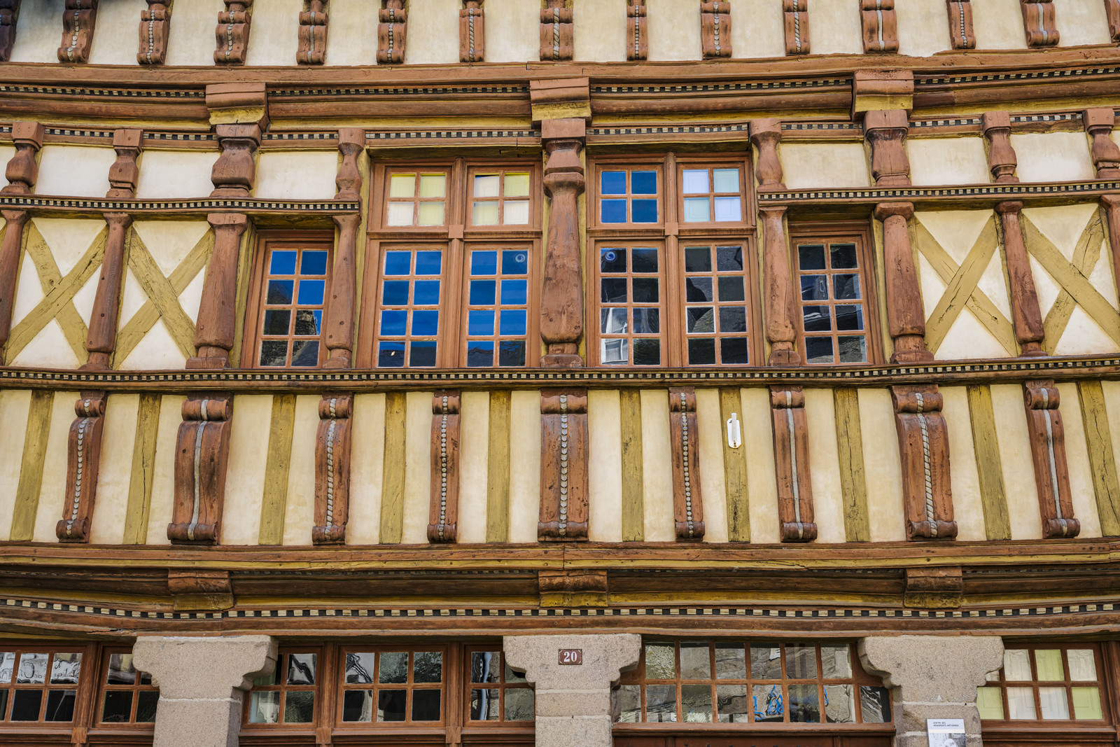 France, Côtes-d'Armor (22), Tréguier, maison natale de l'écrivain Ernest Renan, maison à pans de bois datant du XVIème siècle devenue aujourd'hui le musée Ernest-Renan