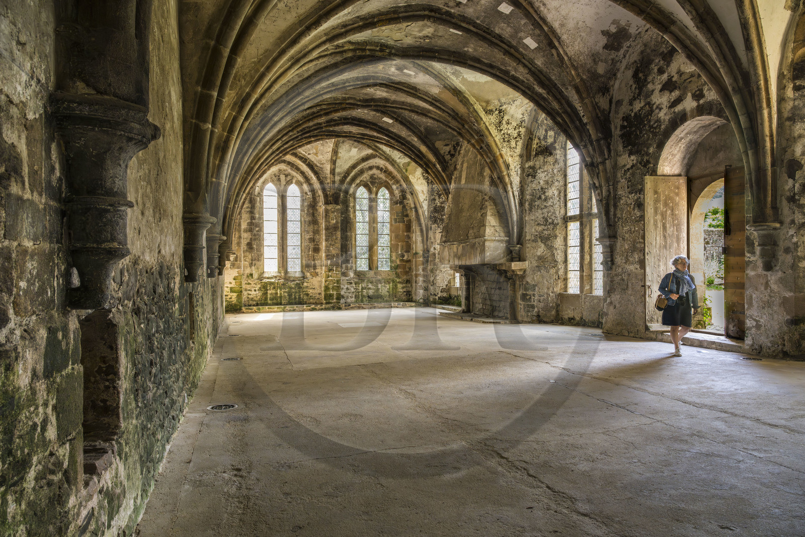 France, Côtes d'Armor (22), Paimpol, abbaye de Beauport du XIIIème siècle, la salle au Duc