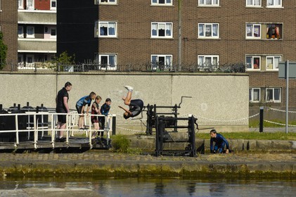 Irlande, Dublin, quartier populaire des anciens docks
