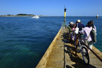 France, Finistère (29), Roscoff, embarquement pour l'Ile-de-Batz