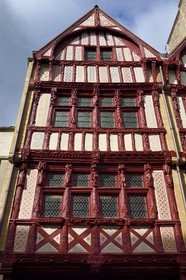 France, Calvados, Caen, half-timbered houses dating from the 16th century located at 52 and 54 rue Saint-Pierre