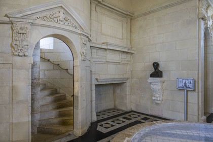 France, Gironde, Verdon sur Mer, lighthouse of Cordouan, listed as World Heritage by UNESCO, the king's apartment (1st floor)