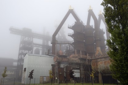 France, Moselle, Fensch Valley, Uckange steel mill, Blast furnace U4 park