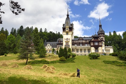 Roumanie, Valachie, Sinaia, château de Peles ancienne résidence royale édifiée de 1875 à 1883 pour le roi Carol Ier de Roumanie
