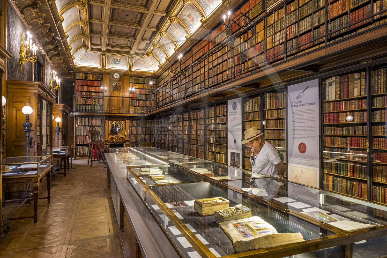 France, Oise (60), Chantilly, le chateau de Chantilly, la bibliothèque (Cabinet des Livres)