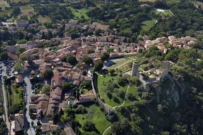 France, Var, Grimaud (aerial view)
