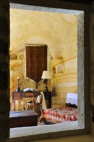 Turkey, Central Anatolia, Nevsehir Province, Cappadocia listed as World Heritage by UNESCO, Urgup, Yunak Evleri luxury hotel in old troglodytic houses